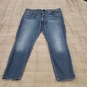 7 For All Mankind Women's Blue Skinny Jeans Size 33!